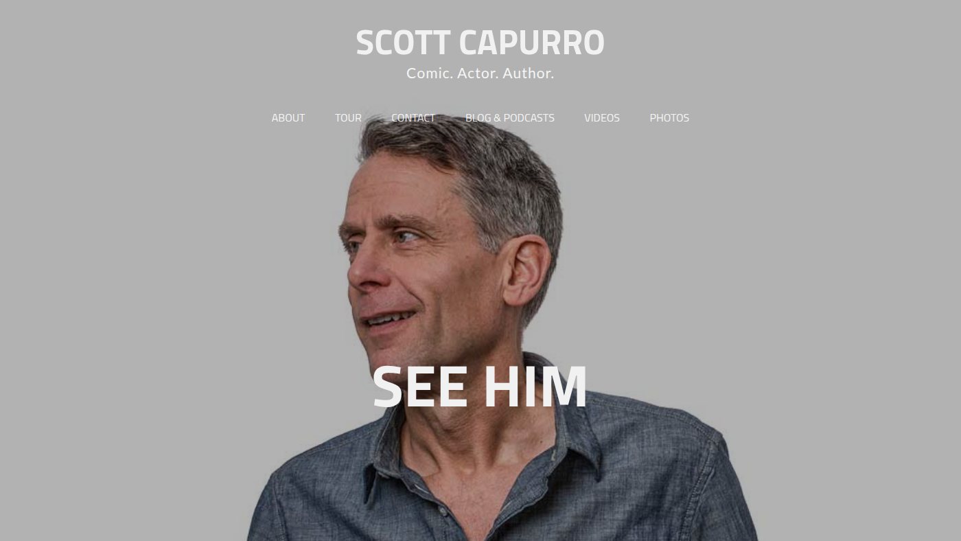 The home page of scottcapurro.com