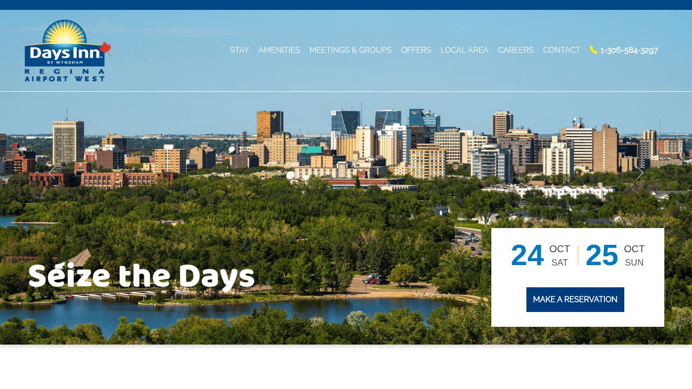 The home page of daysinnreginaairportwest.ca
