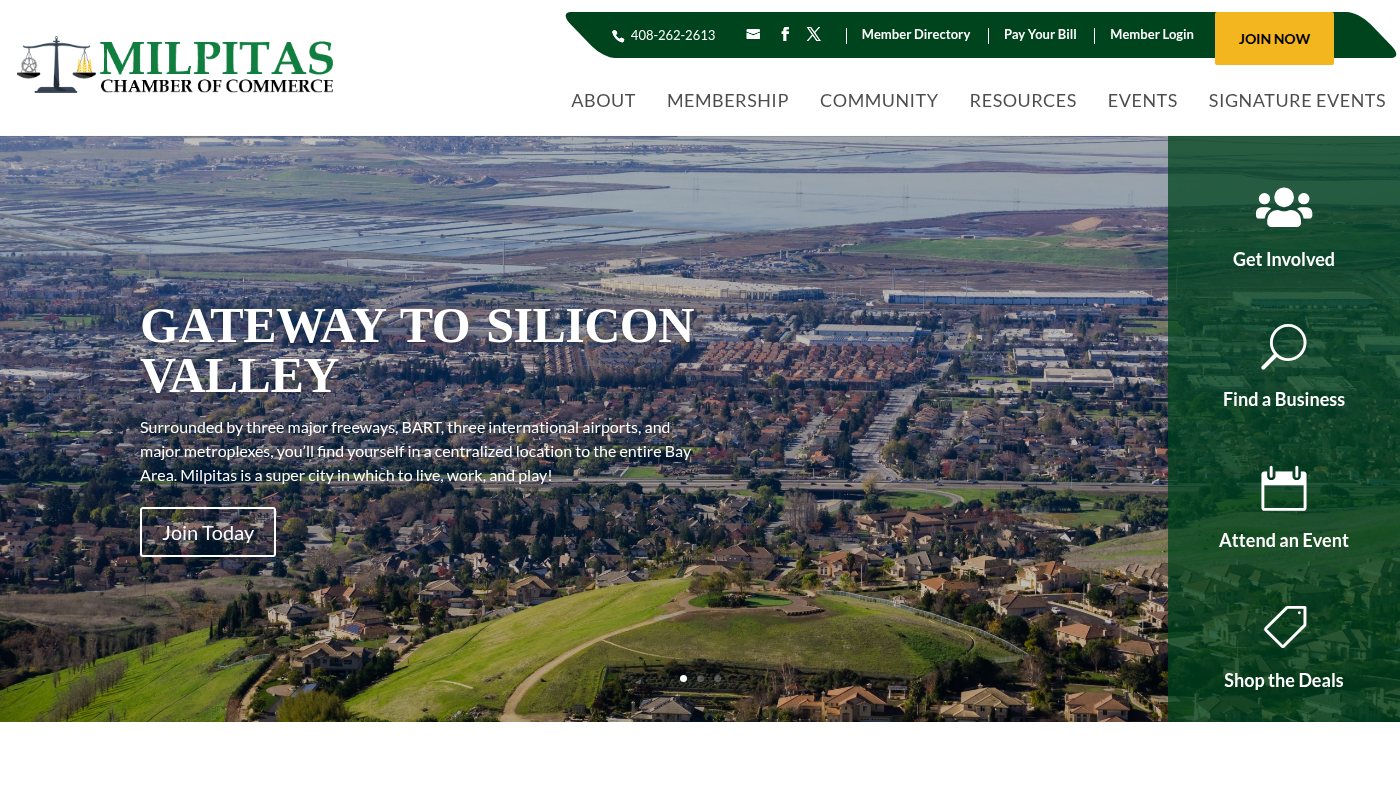 The home page of milpitaschamber.com