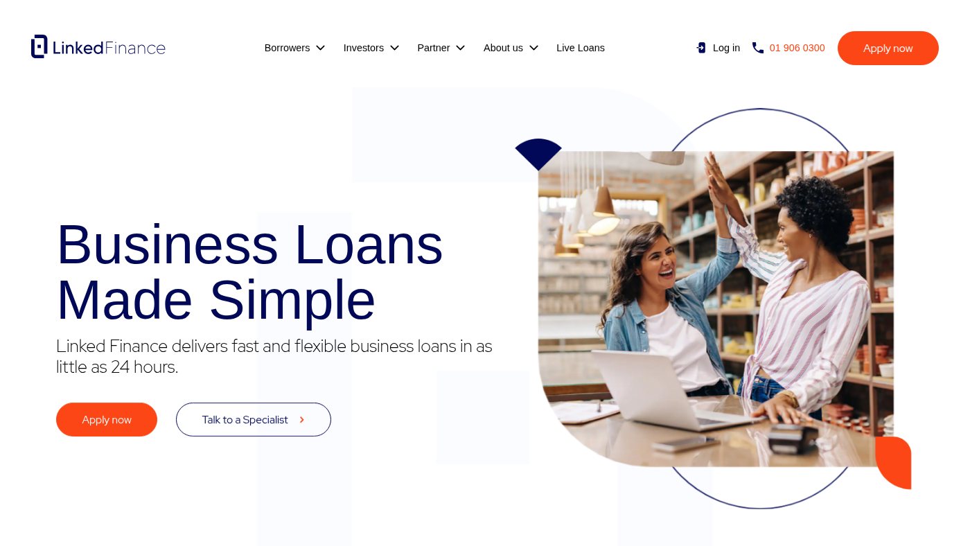 The home page of linkedfinance.com