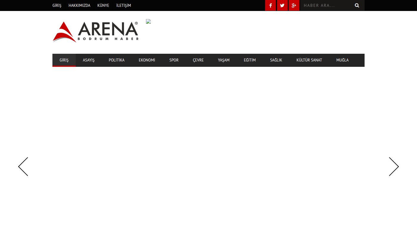 The home page of arenabodrumhaber.com