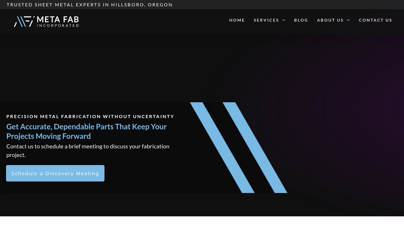 The home page of metafab.com