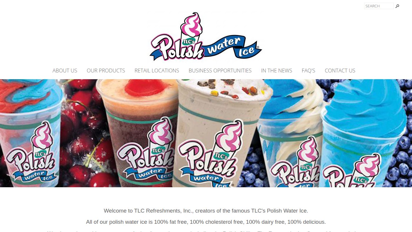 The home page of polishwaterice.com