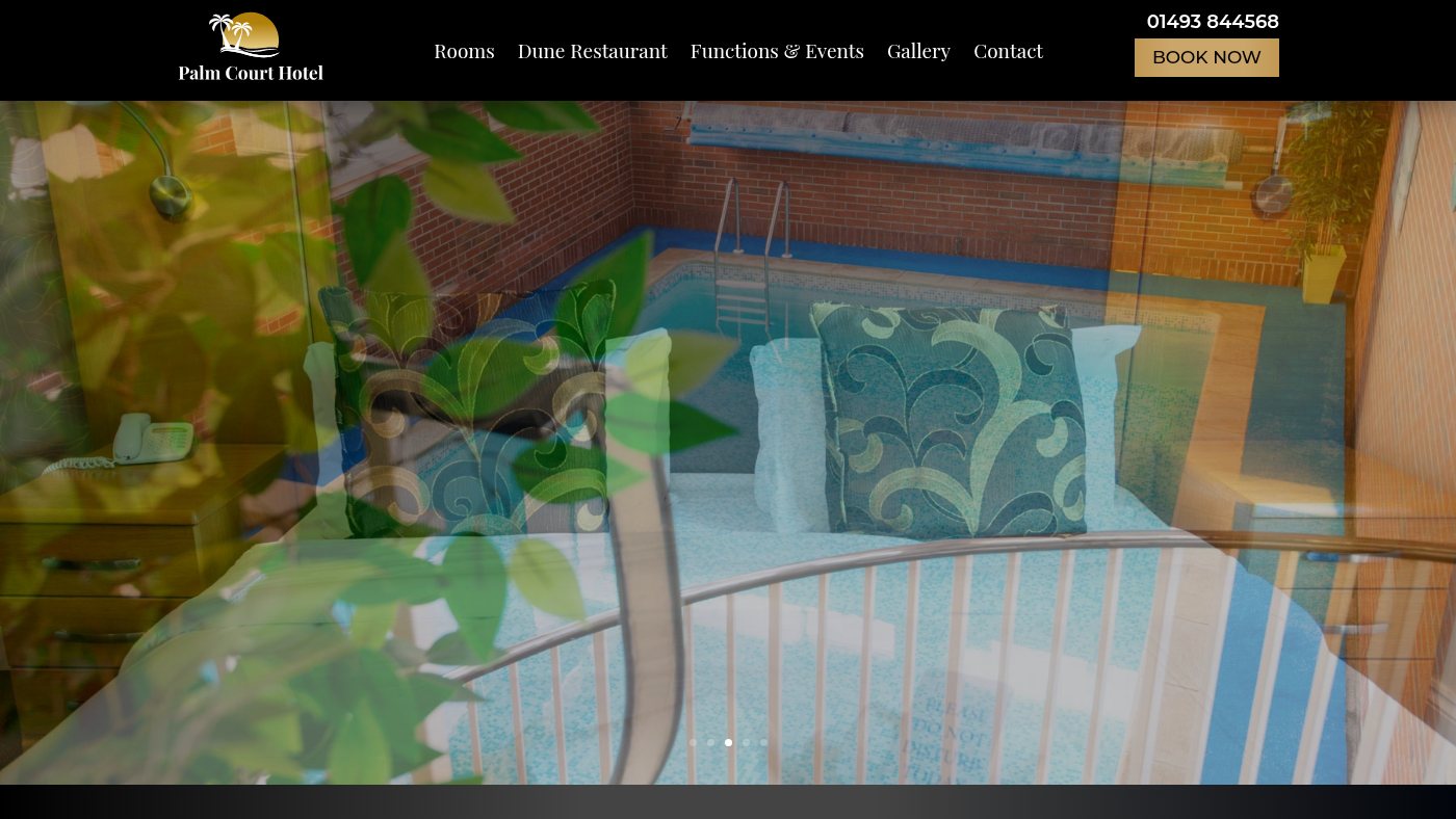 The home page of palmcourt.co.uk
