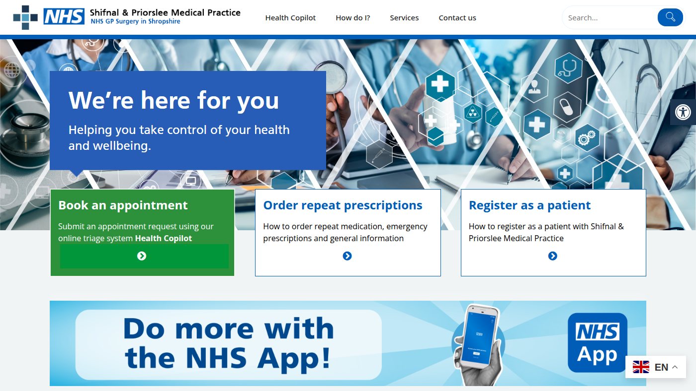 The home page of shifnalandpriorsleemp.co.uk