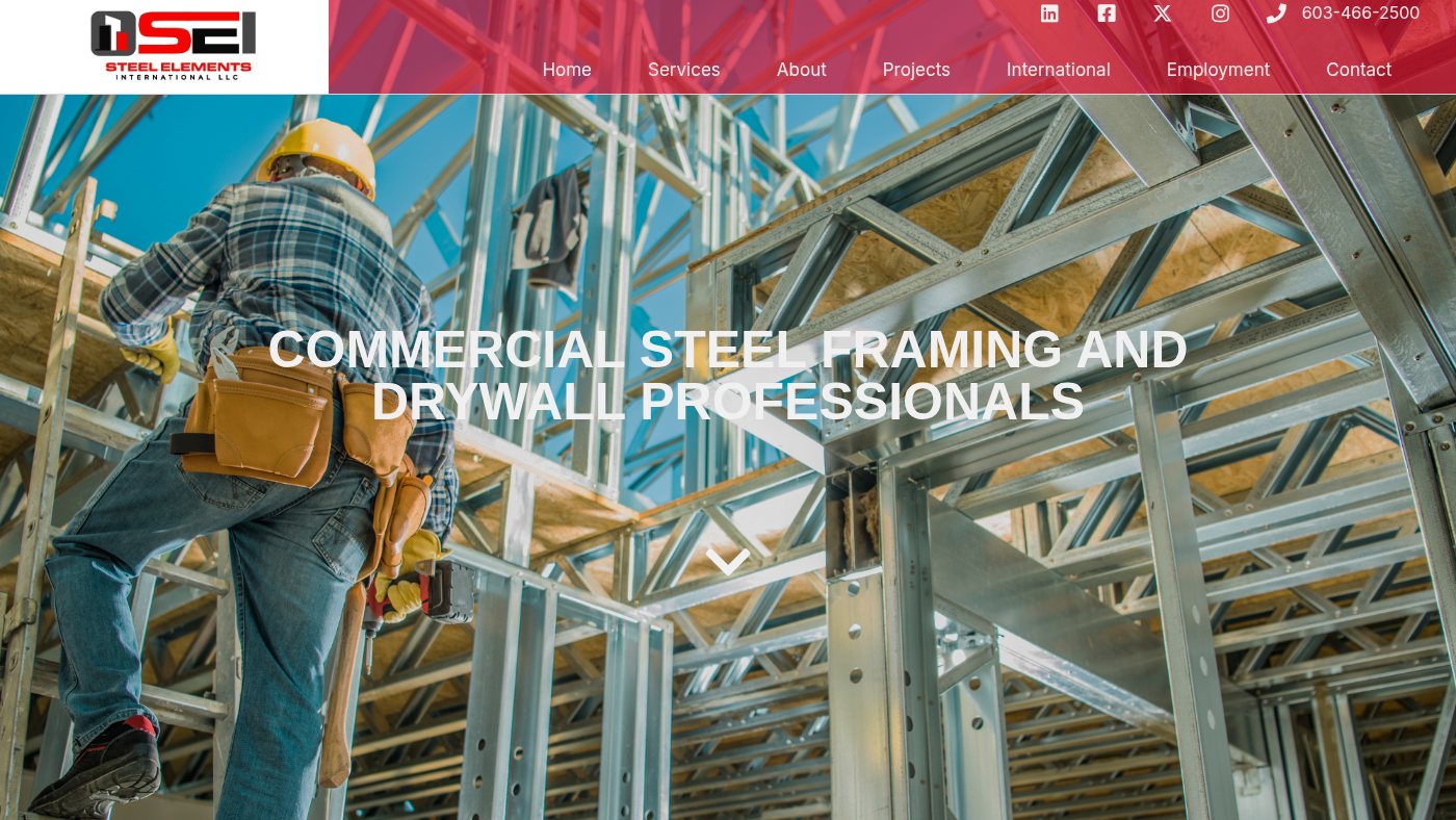 The home page of steelelements.com