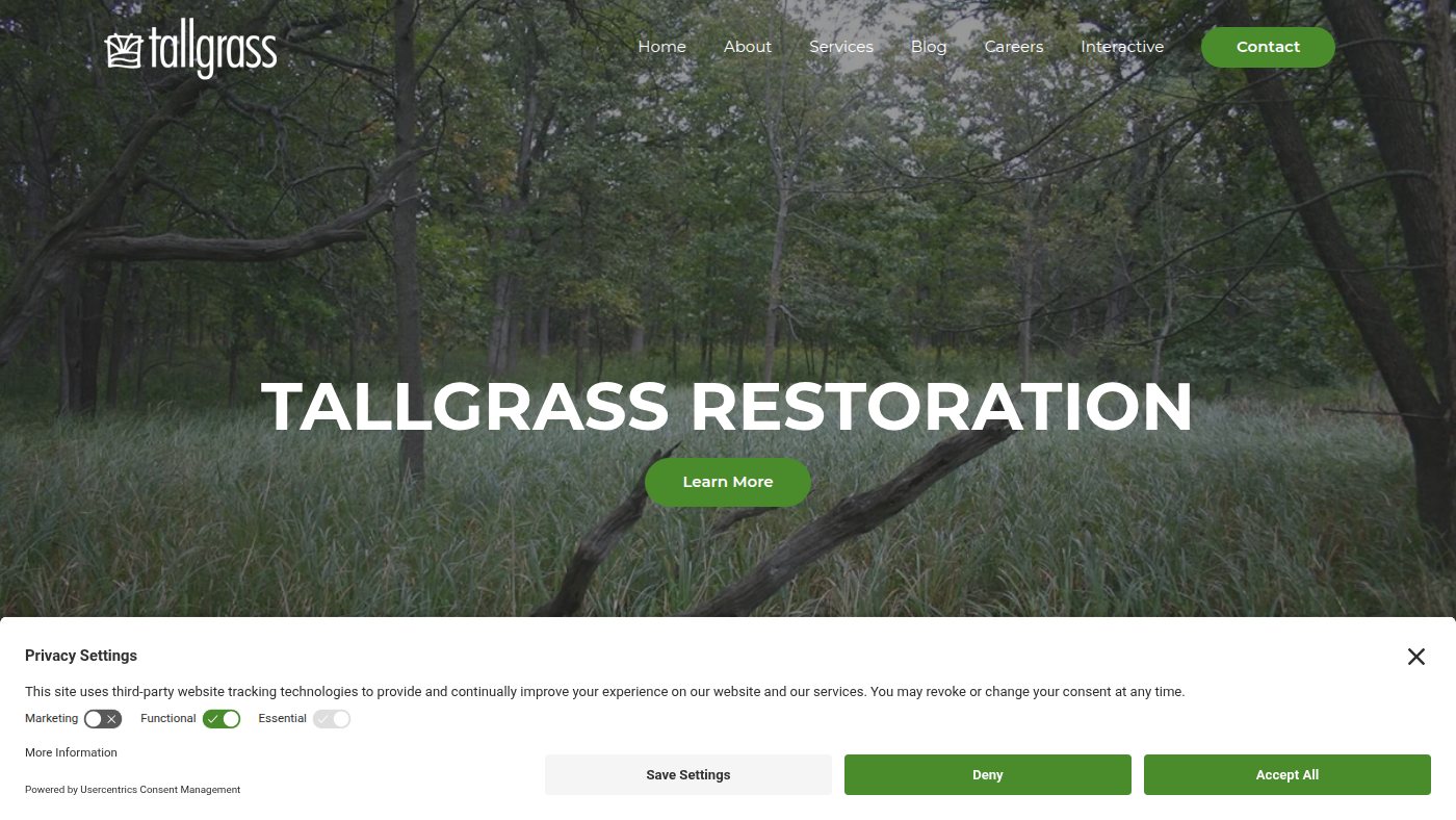 The home page of tallgrassrestoration.com