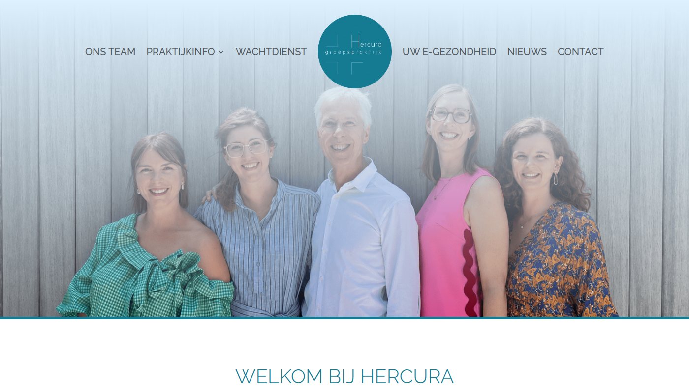 The home page of hercura.be