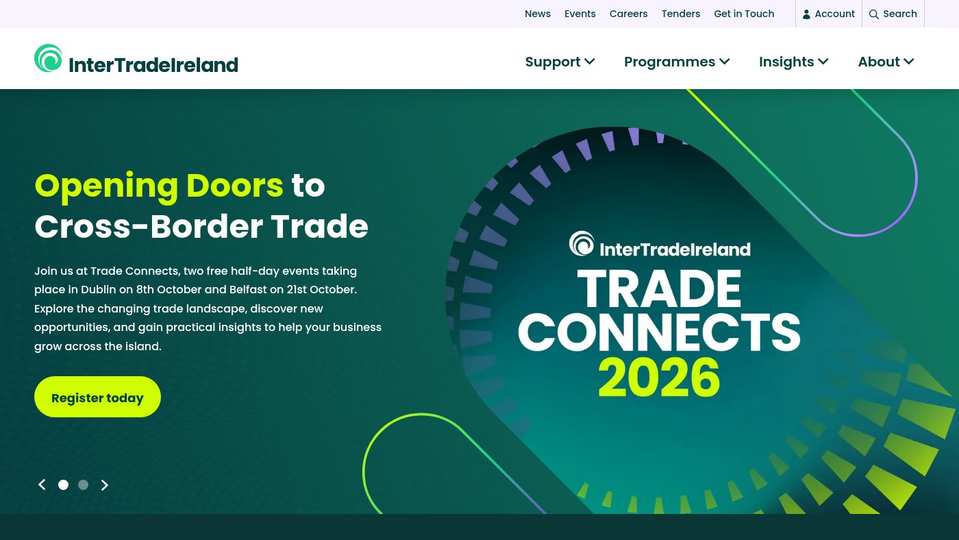 The home page of intertradeireland.com