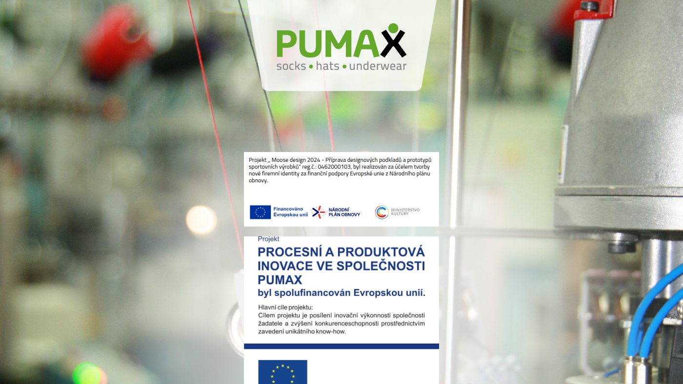 The home page of pumax.cz
