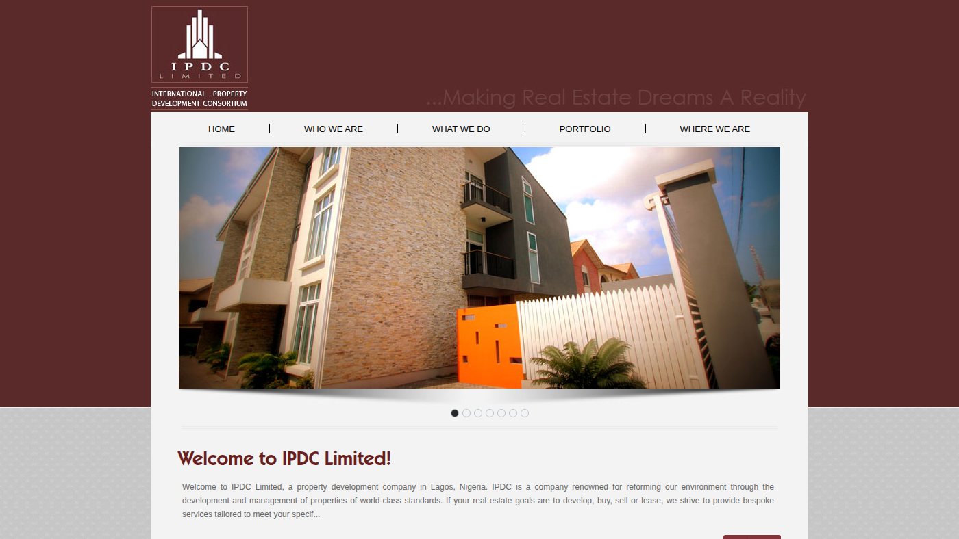 The home page of ipdclimited.com