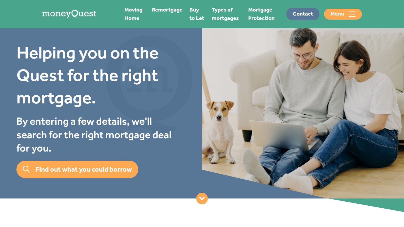 The home page of moneyquest.co.uk