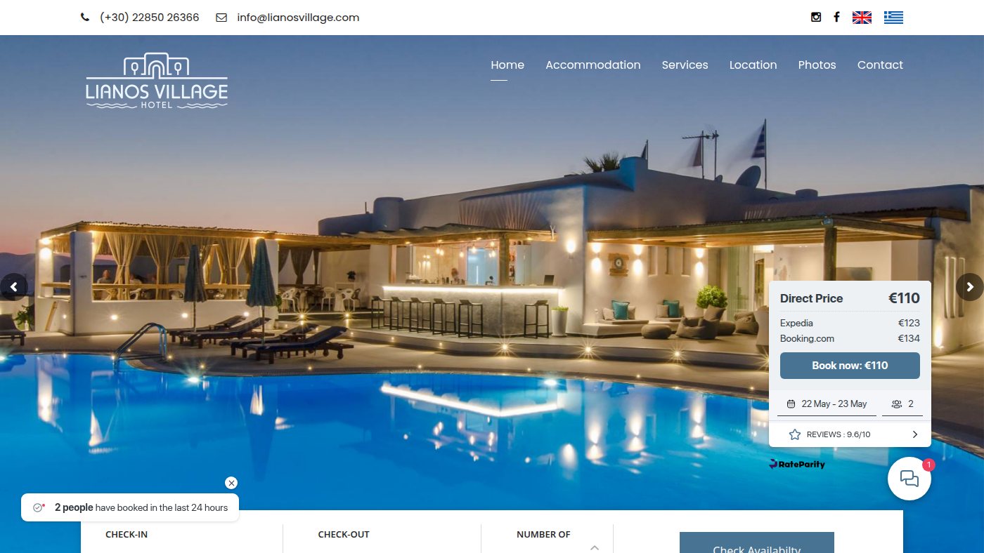 The home page of lianosvillage.com