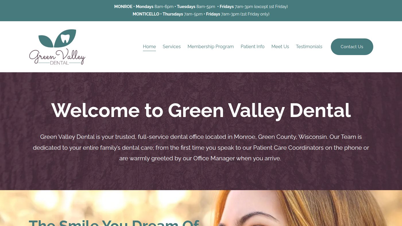 The home page of greenvalleydds.com