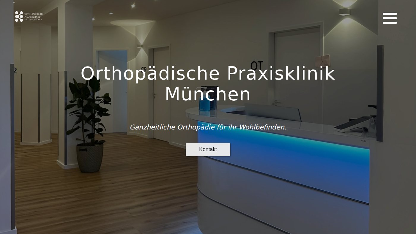 The home page of orthoklinik-muc.de