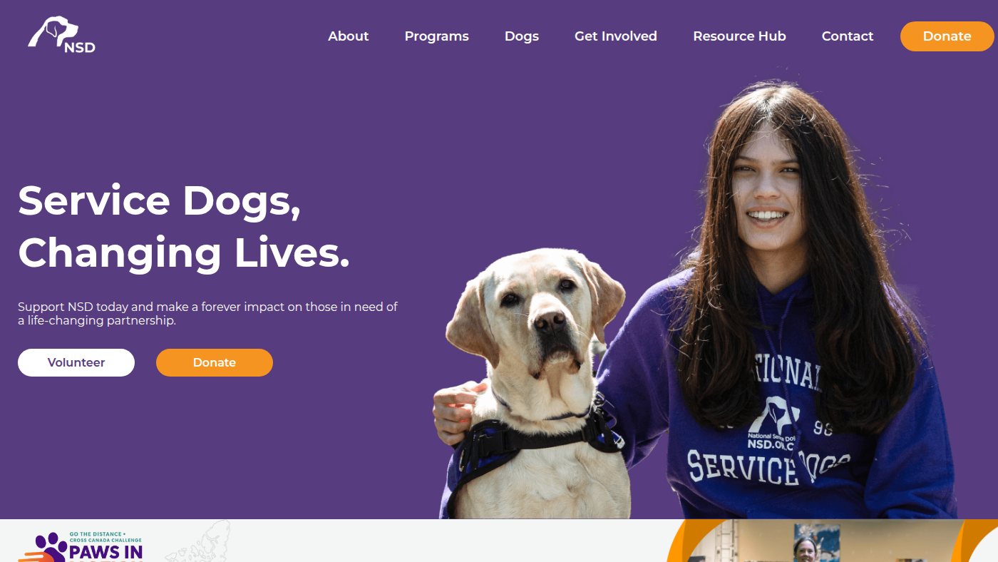 The home page of nsd.on.ca