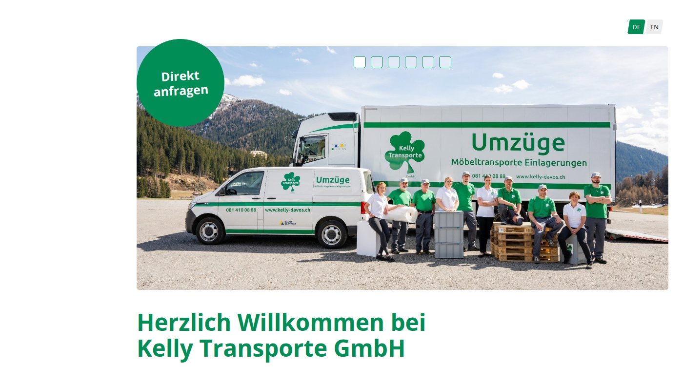 The home page of kelly-davos.ch
