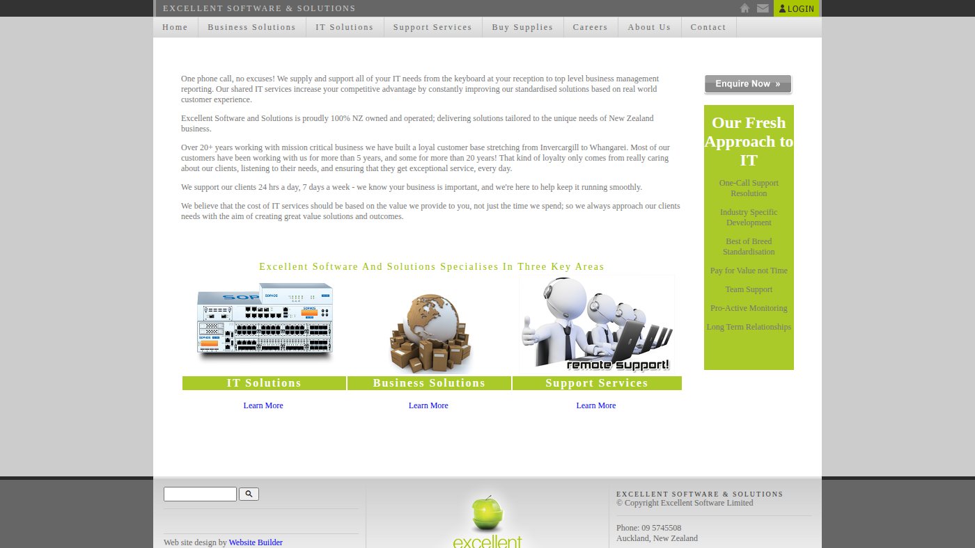 The home page of xls.co.nz