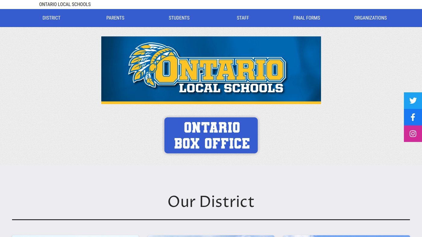 The home page of ontarioschools.org