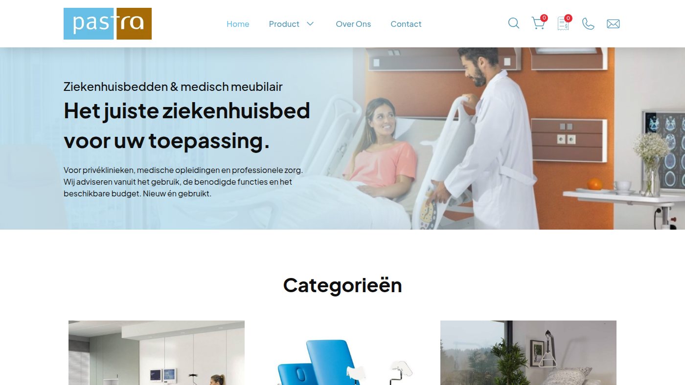 The home page of ziekenhuisbed.nl