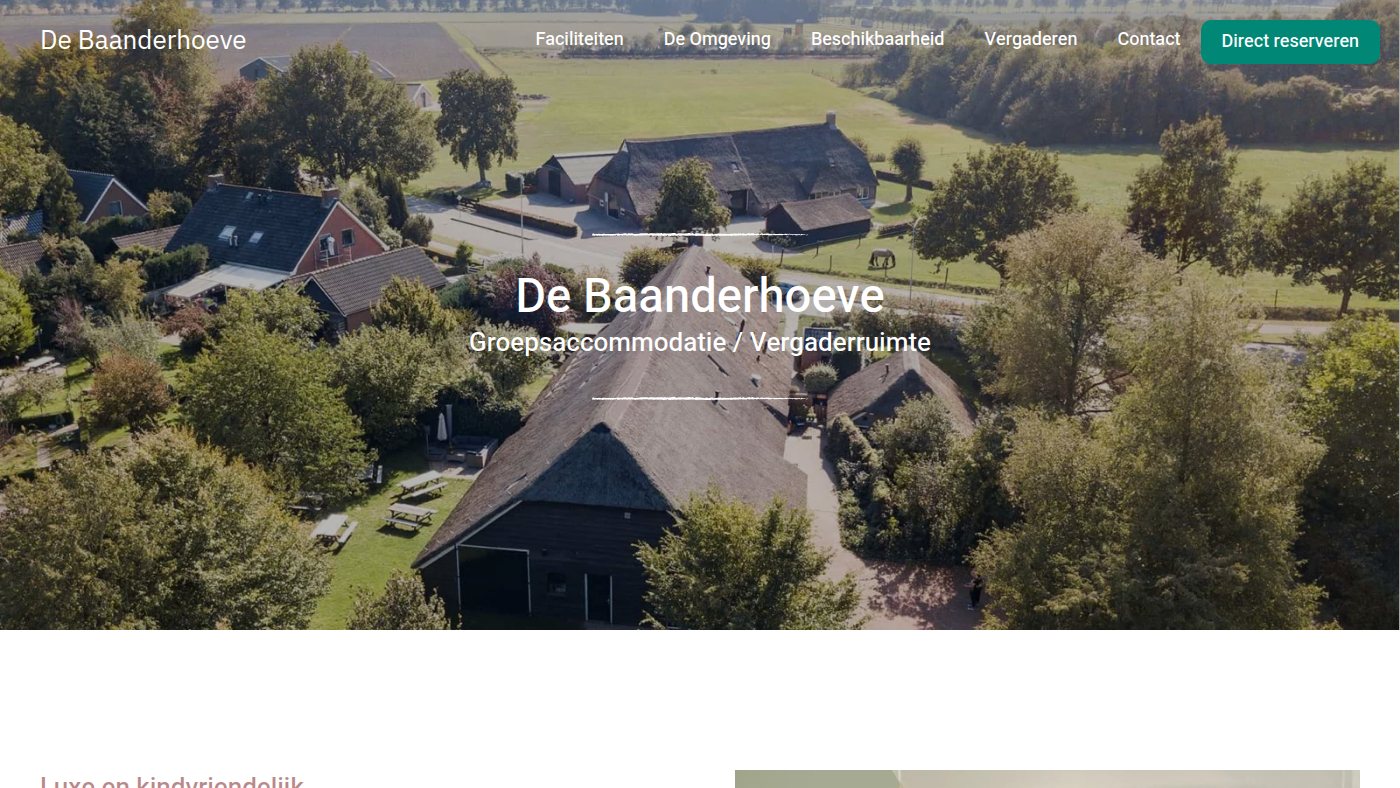 The home page of baanderhoeve.nl