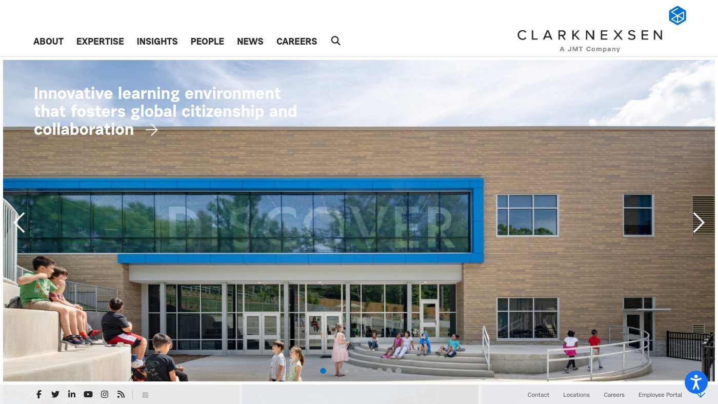 The home page of clarknexsen.com