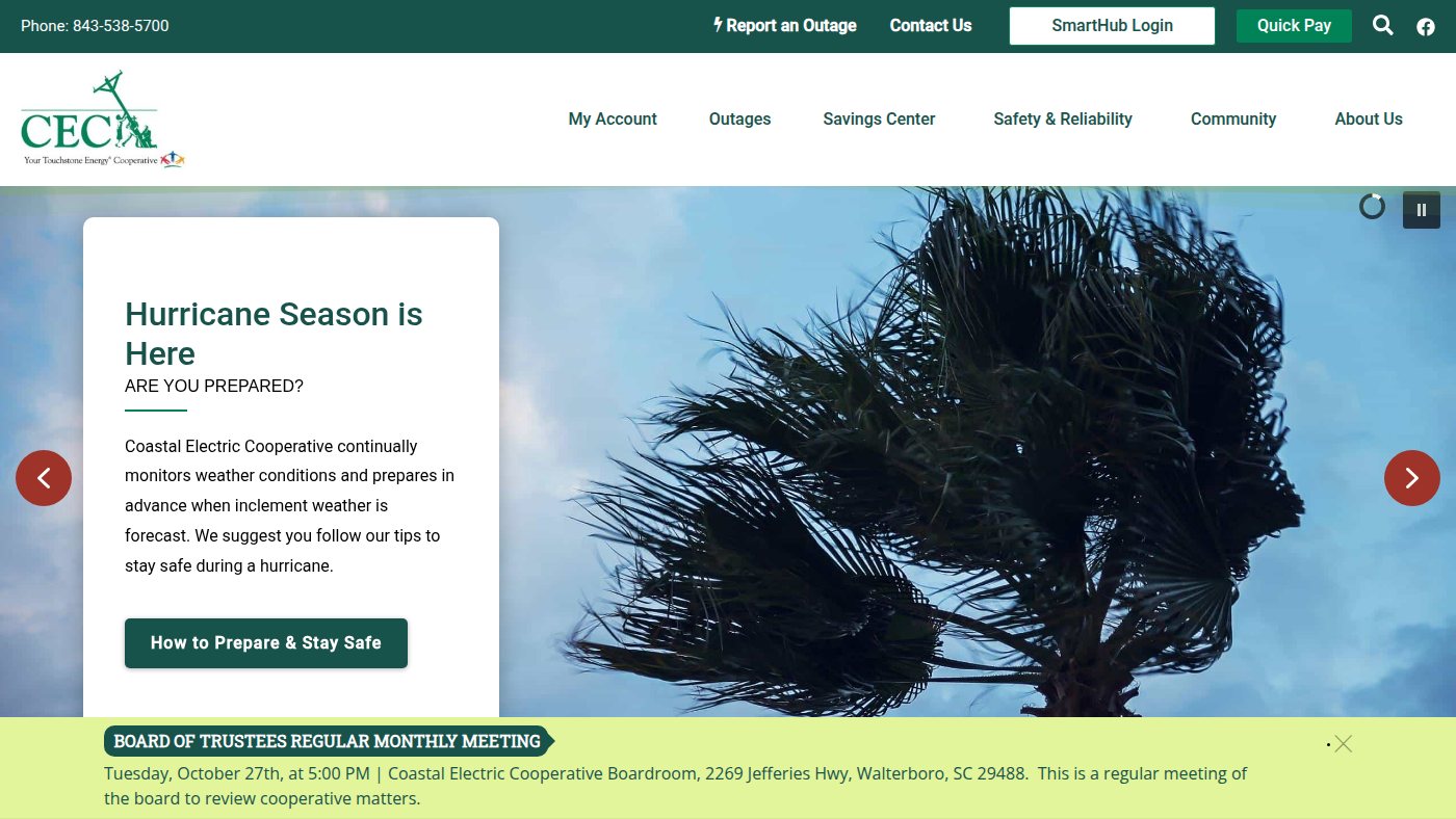 The home page of coastal.coop