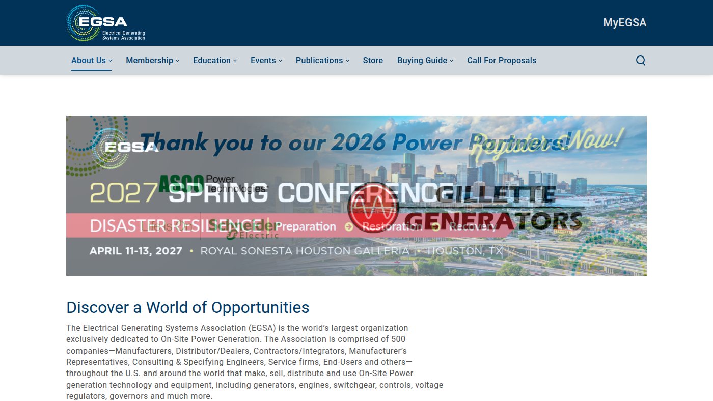 The home page of egsa.org