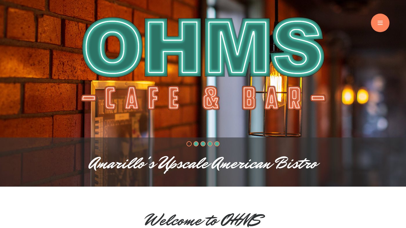 The home page of ohmscafe.com