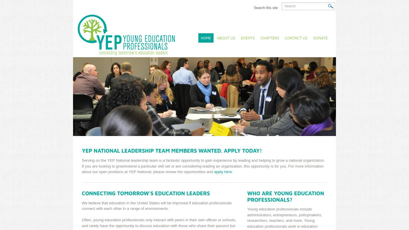 The home page of youngedprofessionals.org