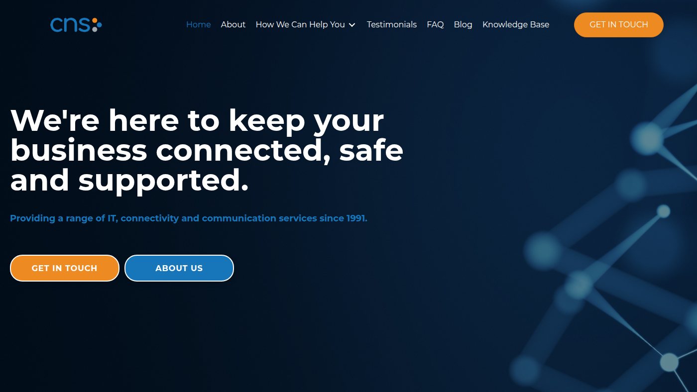 The home page of cns-ltd.co.uk