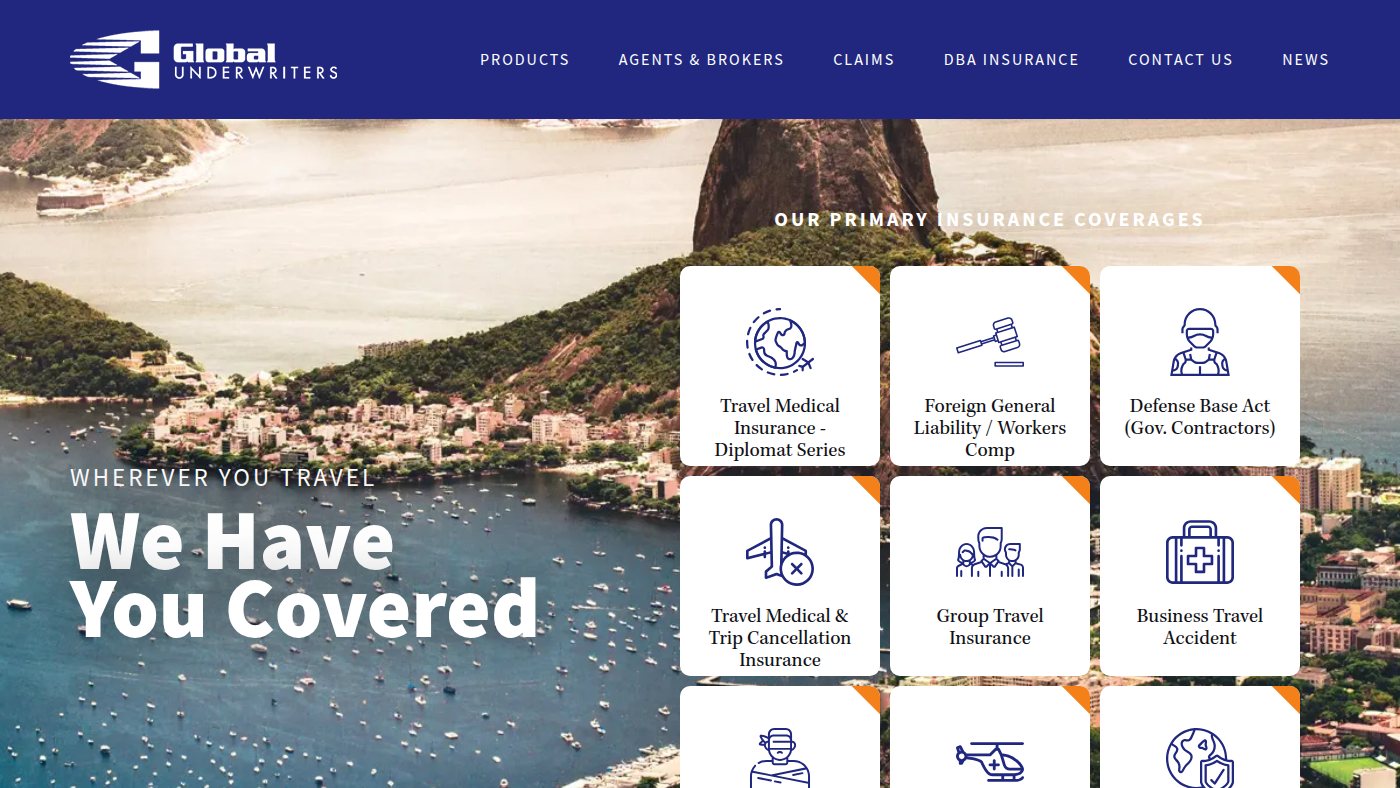 The home page of globalunderwriters.com