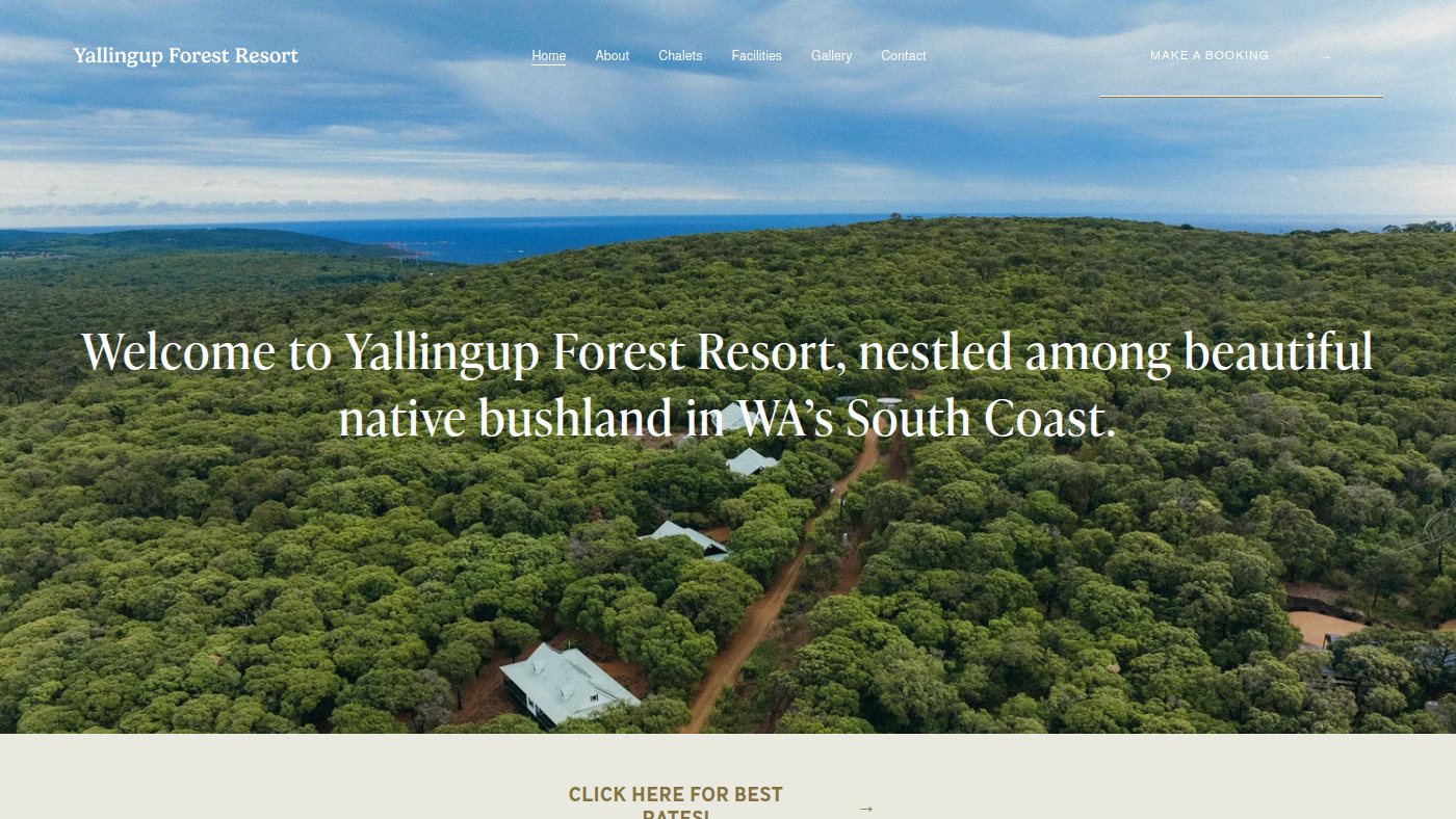 The home page of yallingupforestresort.com.au