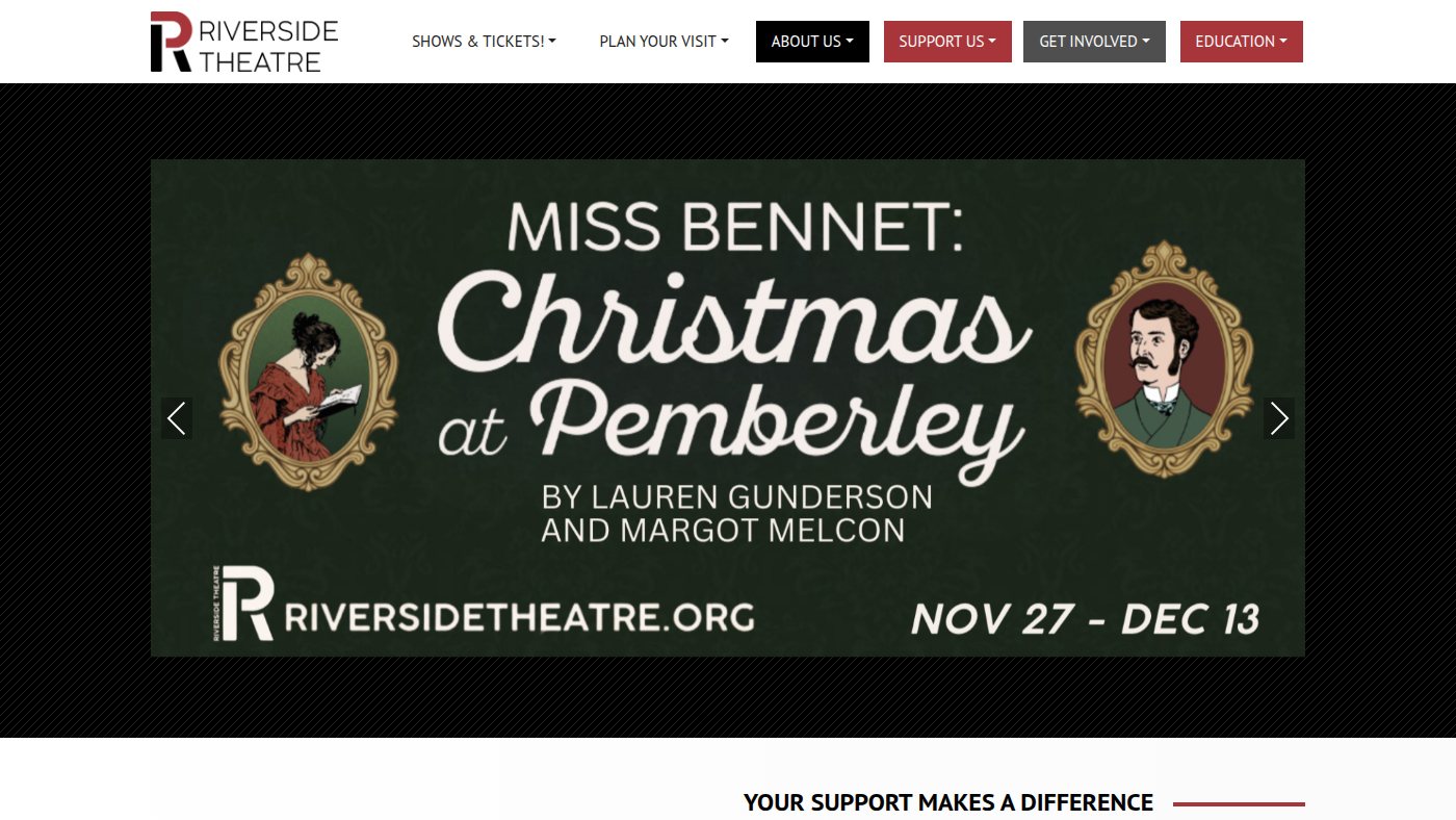 The home page of riversidetheatre.org