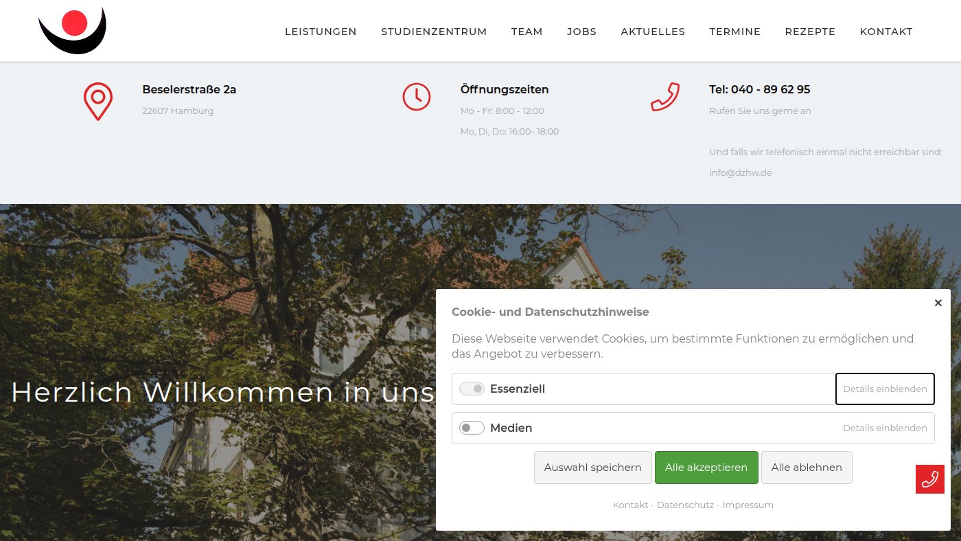 The home page of dzhw.de