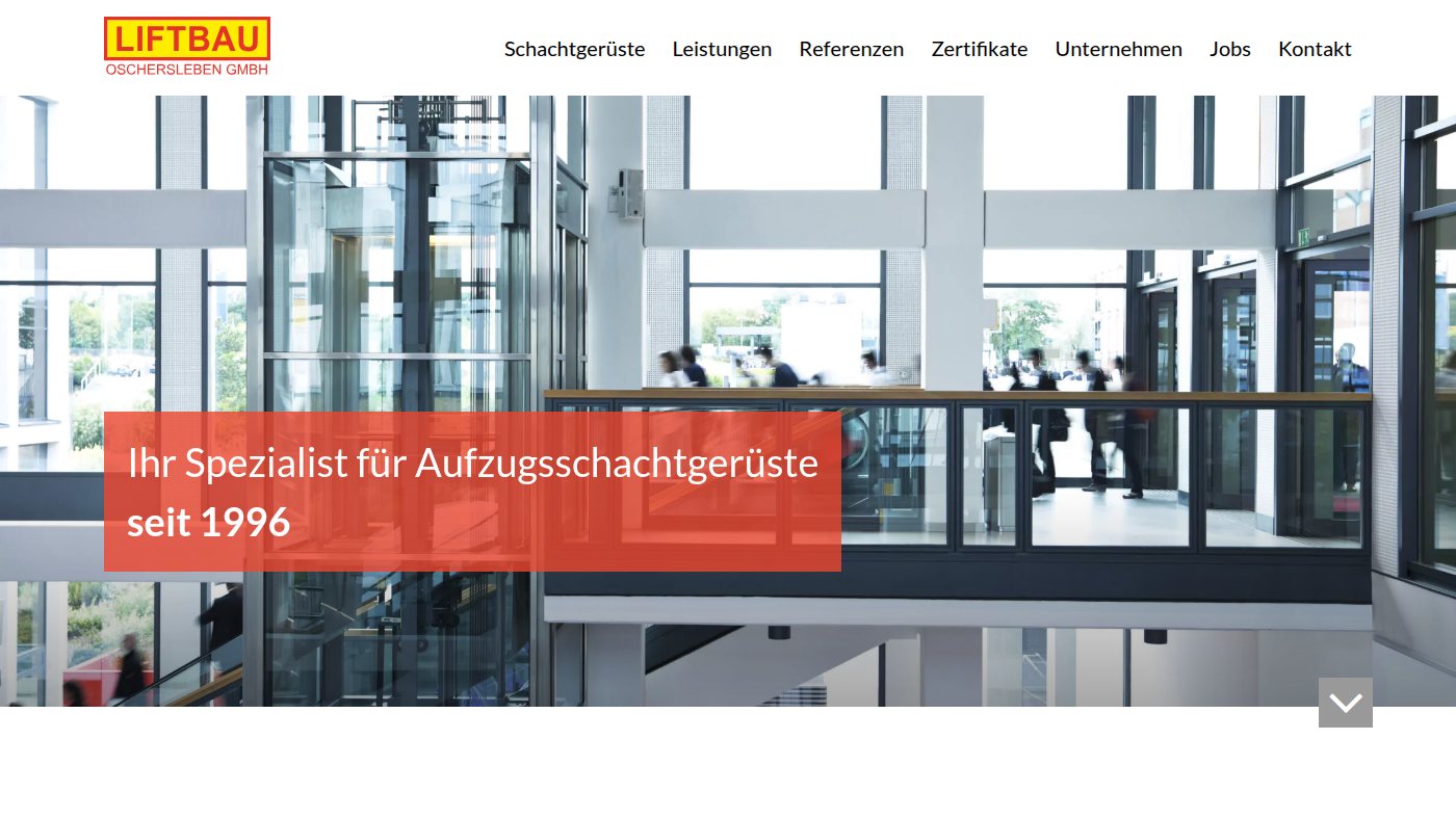 The home page of liftbau.de