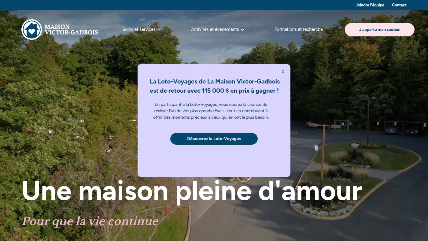 The home page of maisonvictor-gadbois.com