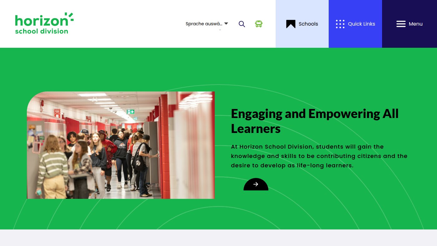 The home page of horizon.ab.ca
