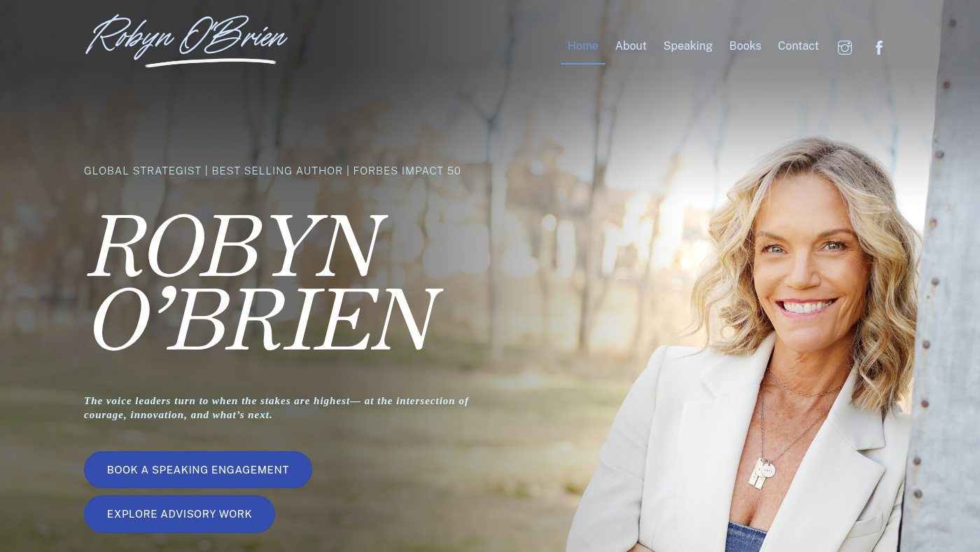 The home page of robynobrien.com