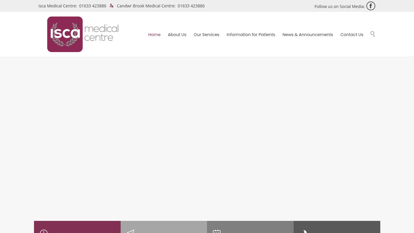 The home page of iscamedicalcentre.co.uk