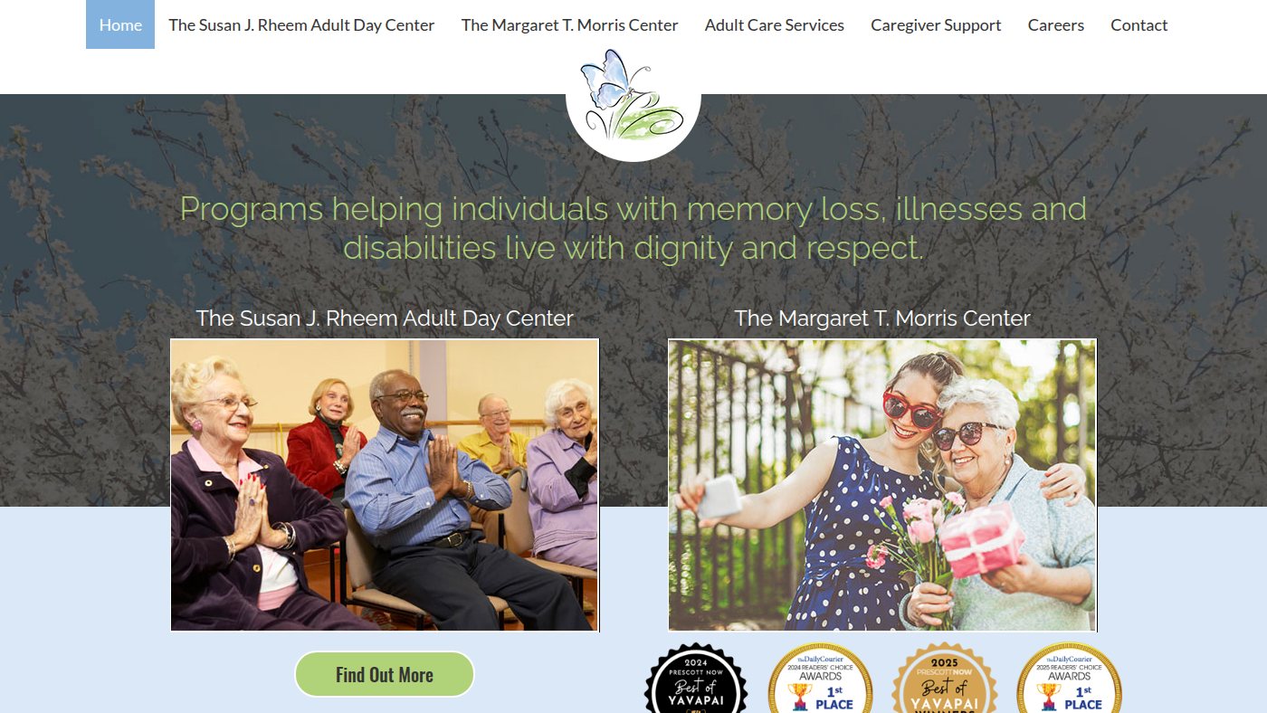 The home page of adultcareservices.org