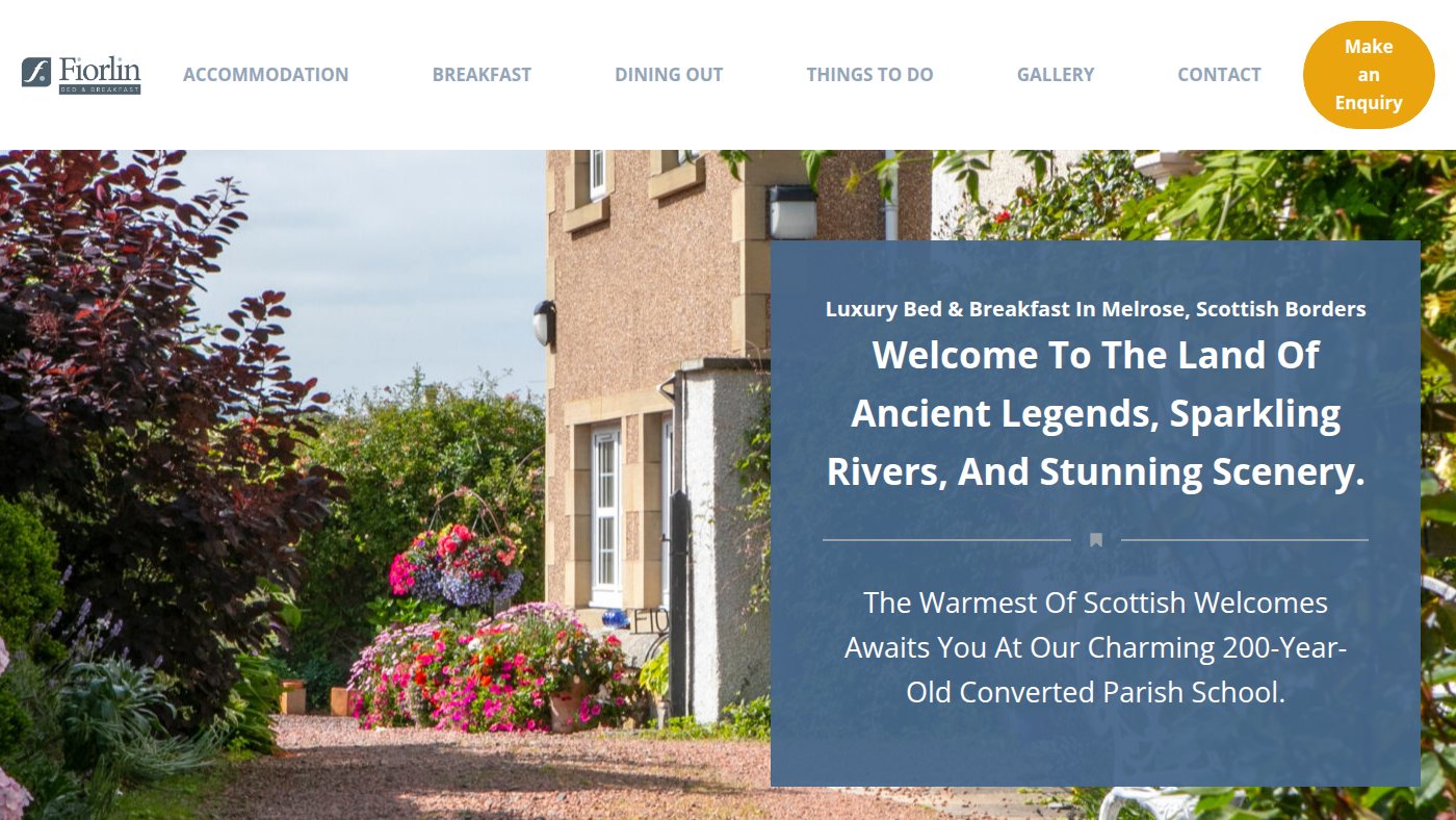 The home page of melrosebedandbreakfast.co.uk