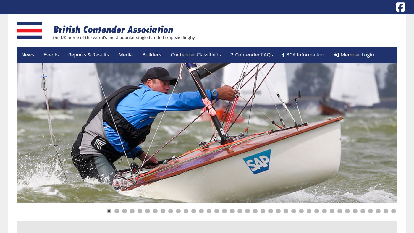 The home page of sailcontender.org.uk