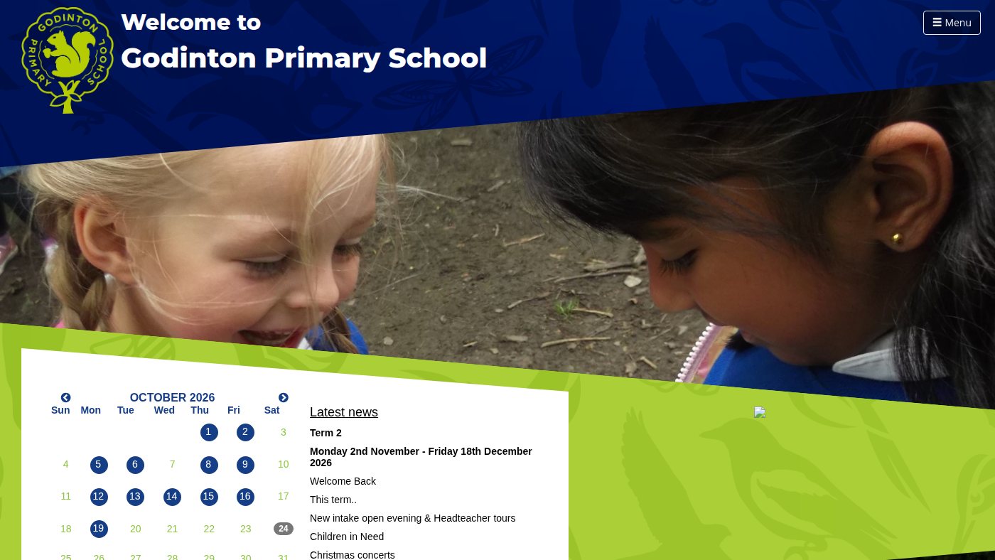 The home page of godinton.kent.sch.uk