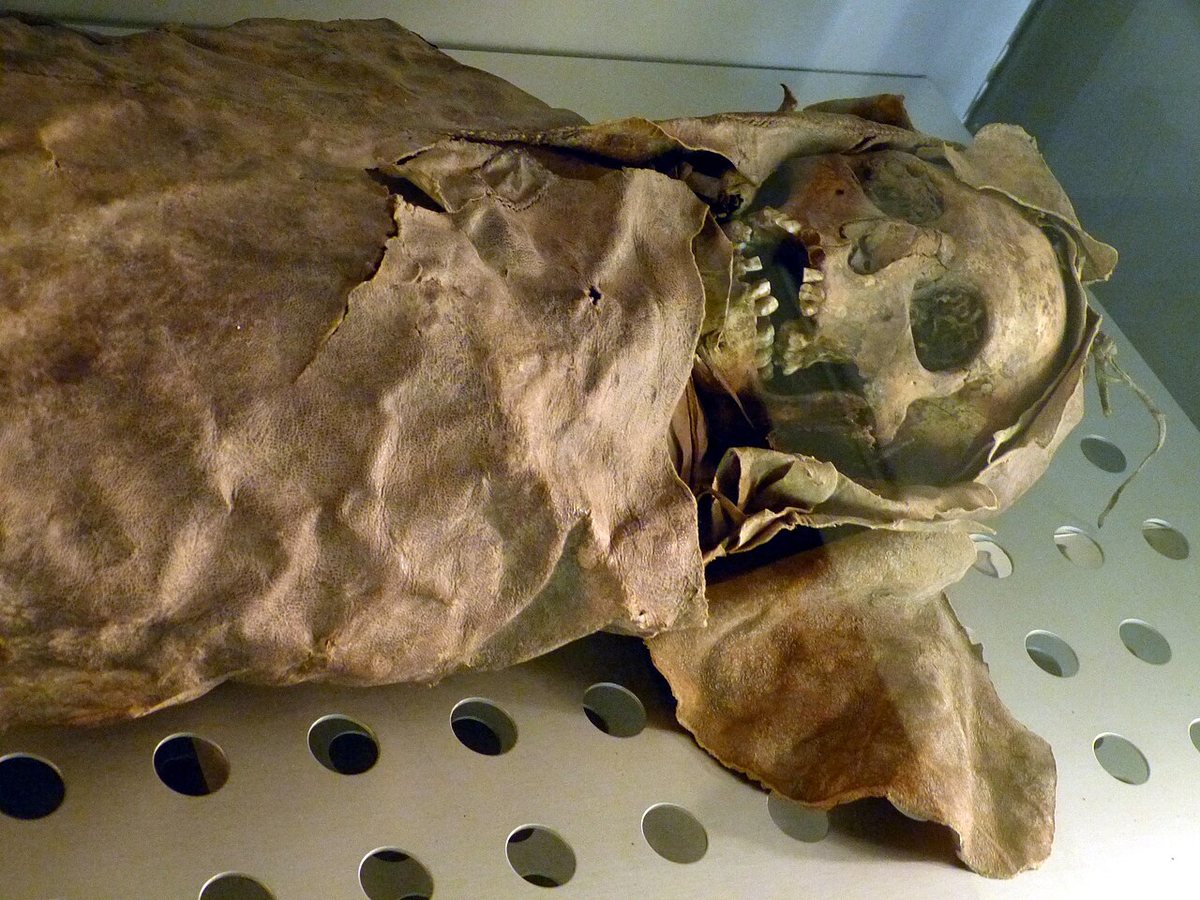 Guanchen-Mumie einer Frau (830 n. Chr.) im Museum der Natur und des Menschen, Santa Cruz de Tenerife.