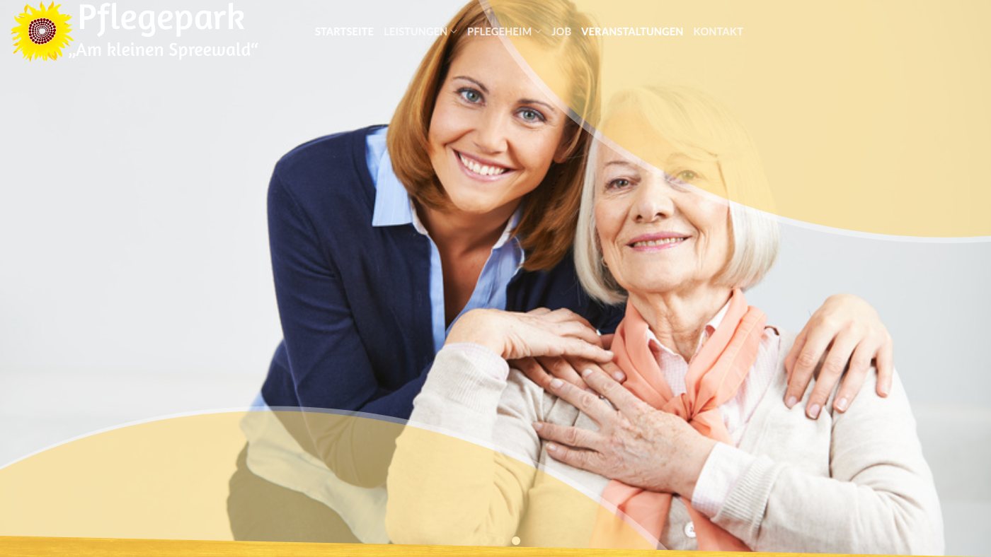 The home page of wahrenbrueck-pflegepark.de