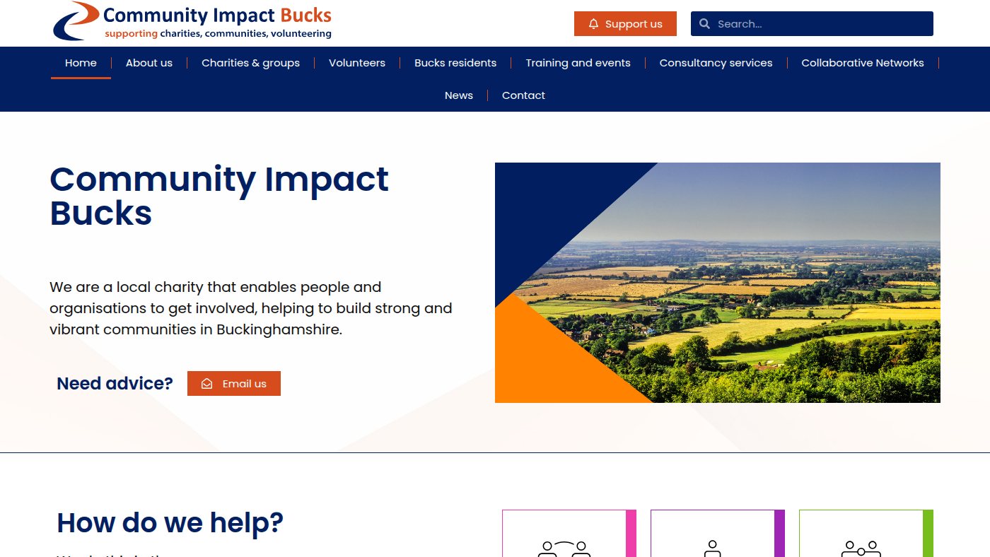 The home page of communityimpactbucks.org.uk