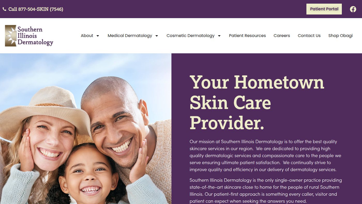 The home page of siderm.com