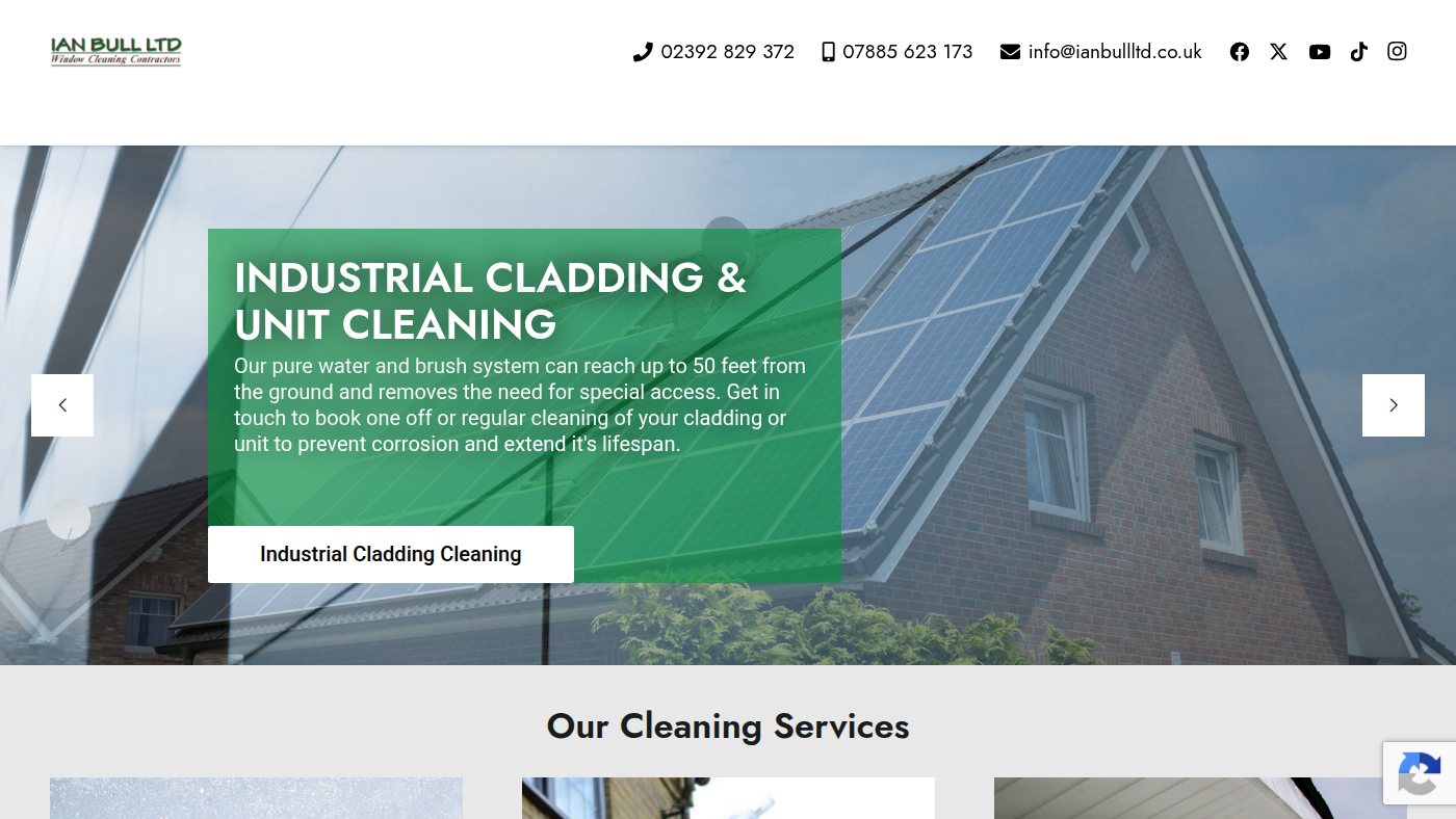 The home page of ianbullltd.co.uk