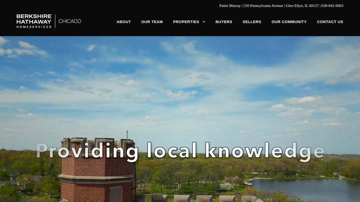 The home page of pattiemurray.com